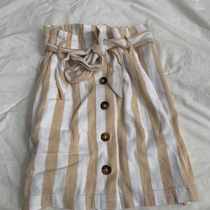 Hollister striped button down skirt